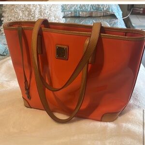 Dooney & Bourke Orange Patent Tote!